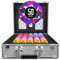HEITOK Poker Chips, Poker Set with Aluminum Carrying Case & Professional Weight Chips, Casino Game (600 Chips with Numbered Values)
