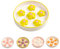 Ceramic Slow Feeder Bowl - Healthy Eating Cat Bowl - Colorful Yellow Flowers Design - Fun Puzzle Feeder Dish - Dishwasher Safe - 6.3''W x 1.2''H - 6 OZ