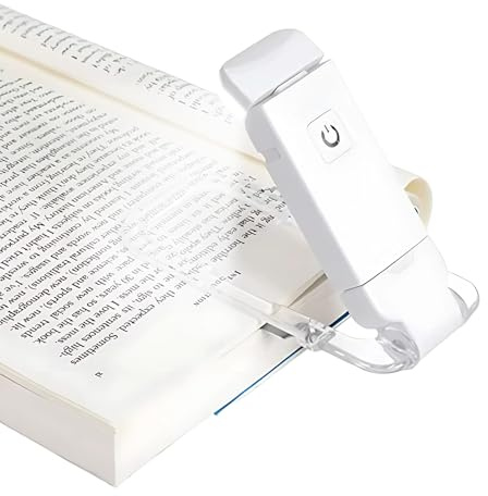 Serene Stock Book Light – Eye-Caring Reading Light with 3 Color Modes & 3 Brightness Levels, Clip-On, USB Rechargeable, Dimmable Portable Lamp with Swing Head for Bedtime Reading