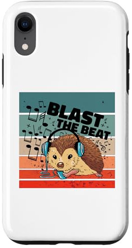 Custodia per iPhone XR Riccio con le cuffie Lettore musicale Onde sonore Ritmo