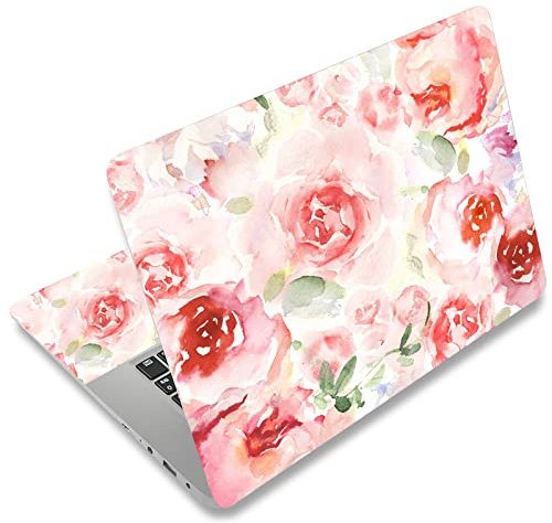 Mibbxea 15-15,6 Zoll Laptop Skin Sticker, Wiederverwendbare Vinyl Aufkleber Film Abdeckung für 13 13,3 14 15,4 Zoll Laptops & Netbooks, Dekorative, Kratzfest, Staubdicht, Wasserdicht (036 Blumen)