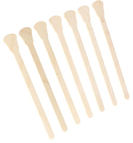 LALADEFIEE 100stücke Teiliges Wachs-spatel Holz Einweg-wachs-sticks Mit Abgerundeten Enden Für Heiß Streifenwachs Hautfreundlich Und Geruchlos Für Salon Und Heimgebrauch