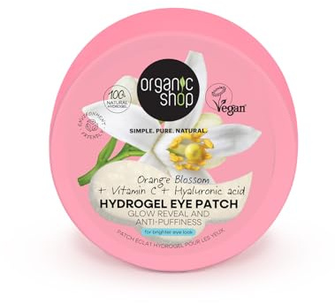 Organic Shop Orange Blossom Skincare Hydrogel Eye Patch Glow Reveal and Anti-puffiness, 60 pcs