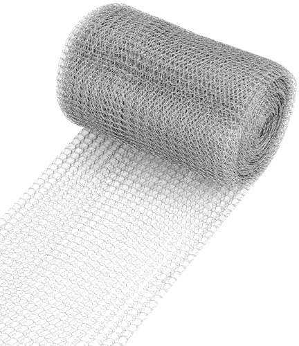 Treillis Métallique en Acier Inoxydable, 12M x 127mm Grillage Fine Maille, Grille Maille Métallique Anti Rongeur pour La Protection des Rongeurs, Protection des Semis Et des Graines