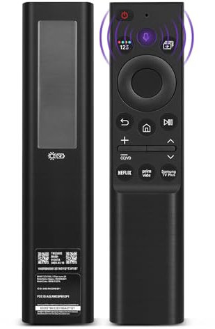 for Samsung Frame TV Voice Remote Replacement,Solar Rechargeable BN59-01357A Bluetooth Remote Control Compatible with Samsung Smart TVs Frame Neo LED Smart 4K 8K Ultra HD,Three Shortcut Keys,Black