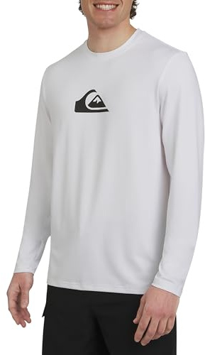 Quiksilver Men's Swimwear Regular Fit UPF 50 Long Sleeve Sun Tee Rash Guard Shirt (Pack of 1)