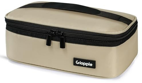 Gloppie Bolsa de almuerzo pequeña aislada para adultos, hombres y mujeres, lonchera térmica reutilizable para el trabajo, escuela, playa, picnic, caqui