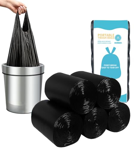MakMeFre 15L 150pk Black handle Bin Bags Heavy Duty Household Waste Bag | Kitchen Tall Reinforced Leakproof Trash Garbage Bags