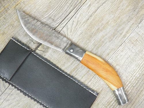 Coltello Artigianale Sardo Arburesa Pattada, Manico in Ginepro, Lama 10 cm, 21 cm Totale