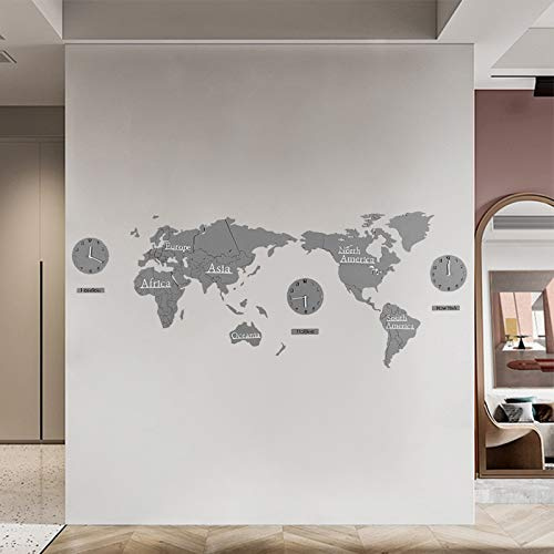 DIY Wanduhr Weltkarte für Zuhause Schlafzimmer Büro