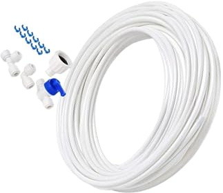 drburpily Reliable Quick Installation Fridge Tube Connector Water Pipe Tube Water Tubing Fittings Ice Maker Accessory High Pressure Resistance Fridge Hose Ice Machine Dispenser Accessory
