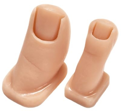 Artibetter 2pcs Orteils en Silicone pour Entraînement Ongles, Texture Réaliste, Maintien de Forme, pour Pratique Nail Art et Sculpture des Ongles
