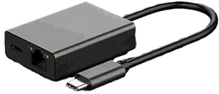 Getdoublerich USB-C-auf-Ethernet-Adapter, 1000 Mbit/s, Aluminiumlegierung für RJ45-Netzwerk-Dongle mit und Play für Fire TV, kompakt, tragbar, Grau