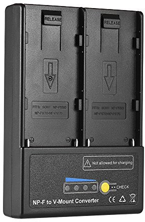 Andoer NP-F to V-mount Battery Adapter Plate for NP F970 F750 F550 Series