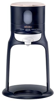 BÉABA, Préparateur-Chauffe Biberon/Petits pots, Distributeur d'eau à Température Exacte, Instantané, Rapide, Fonction Bain Marie, 2 Températures, Amovible, Bib'Expresso, Bleu Nuit