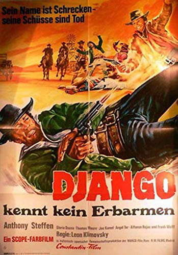 Django kennt kein Erbarmen - Anthony Steffen - Filmposter A1 84x60cm gefaltet