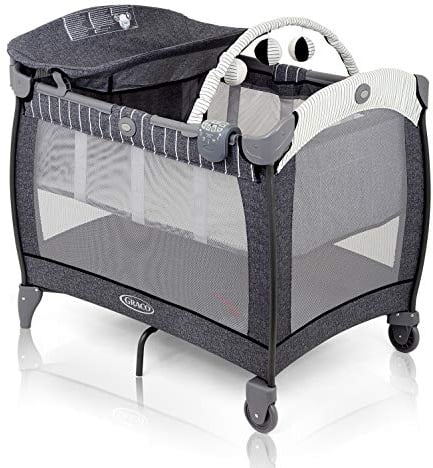 Graco Contour Electra Reisebett mit integriertem Wickeltisch, Musik und Vibration, Suits Me 9D899SMEEU 1 Stück (1er Pack)