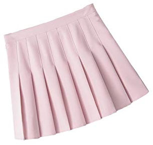 Letuwj - Gonna corta plissettata a vita alta, stile scuola da donna Rosa XXS