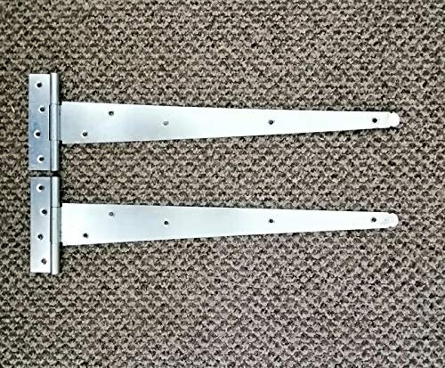 Tee Bisagra 4 6 8 10 12 14 16 16 18 puerta de madera kit de montaje de zinc (1 bisagras, 18 450mm)