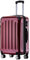 BEIBYE Zwillingsrollen 2048 Hartschale Trolley Koffer Reisekoffer in M-L-XL-Set in 15 Farben (Rot, XL)