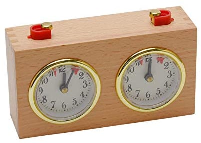 POHOVE Chess Clock, Professional Digital International Chess Clock, Wooden Competition Chess Clock Compact Timing Tools, Portable Chess Game Timer For Competition Game,6.10x2.17x3.74Inch