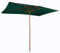 Pure Home & Garden Holz Sonnenschirm Madeira 300 x 200 cm dunkelgrün, mit UV-Schutz 50 Plus, Kurbel, Knickfunktion und abnehmbarem Bezug