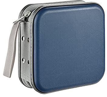 LIOVODE CD Wallet, 48 Capacity Portable CD/Blu-ray/Disc Media Holder Storage Organizer Binder for Car Office Home (Dark Blue)