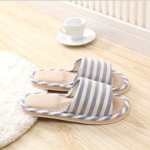 Hausschuhe Pantoletten Slipper Damen Herren Frauen Hausschuhe rutschfeste Weiche Warme Hausschuhe Haus Schlafzimmer Liebhaber Paare Sandalen-Blau_2_37