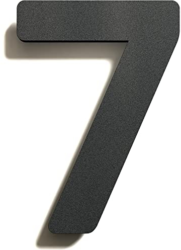 Numéro de maison en acier inoxydable 7 - Gris anthracite - Résistant à la rouille et aux intempéries - Numéro de maison moderne - N.07.A