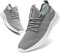 Linenghs Mens Running Trainers Fashion Lightweight Walking Shoes Casual Breathable Gym Tennis Fitness Sport Sneakers Grey