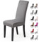 Stuhlhussen 4 Stück, Stretch-Stuhlbezug elastische Moderne Husse Elasthan Stretchhusse Stuhlbezug Stuhlüberzug .bi-Elastic Spannbezug, sehr pflegeleicht und langlebig Universal(Packung von 4 Taupe)