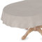 Wachstuchtischdecke Wachstuch Tischdecke abwaschbar Rechteck, rund, oval Premium Textileffekt Prägung Gartentischdecke Oval 140 x 240cm Schnittkante Hellgrau