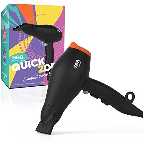SBB Quick 2 Dry Compact Hair Dryer, Powerful 2000W