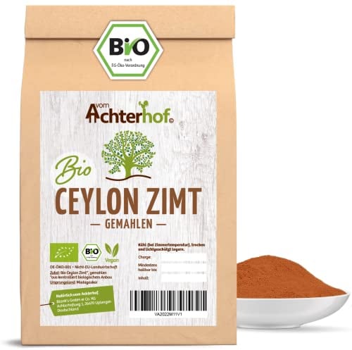 Ceylon Zimt Bio gemahlen 100g | fein gemahlener Ceylon-Zimt in hoher Bio-Qualität | für süße & herzhafte Speisen | vom Achterhof