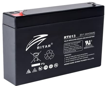 Ritar 6v-1.3/1.2AH REPLACEMENT response alarm bell box rechargeable battery