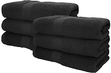 Betz 6 Stück Saunatücher XXL Badetuch Liegetuch Strandlaken Saunahandtuch Premium Frottee 100% Baumwolle Größe 70 x 200 cm Farbe Graphit
