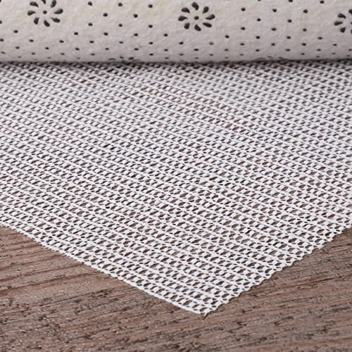 HuaJiao Multipurpose Anti Slip Rug Underlay, PVC Anti Slip Rug Pads 150x200 cm Non Slip Mat Carpet Grip Mat White Kitchen Drawer Shelf Liner Bathroom Waterproof Floor Mat for Home Office Cars