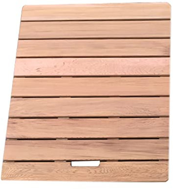 IZDOGA Tapis de Bain de Douche en Bois Naturel,Tapis Salle de Bain,Caillebotis Douche Bois,Antidérapant Sol Tapis,Tapis de Douche pour Intérieur ou Extérieur,Facile à Nettoyer (60 * 90cm,Dark Color)