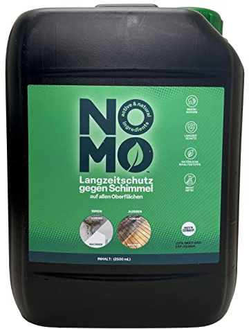 NOMO Natürlicher Langzeitschutz gegen Schimmel - 2,5 Liter - Beseitigt Schimmel im Innen- und Außenbereich wirksam und nachhaltig