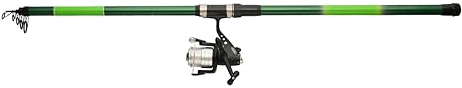 Mitchell Target II Spinning-Kombination, Angelrute und Rolle, Combo, Raubfischangeln, fertig zum Fischen, inklusive Ruten und Rollen, vorgespult mit LineHecht/Barsch/Zander, Unisex, schwarz, 3,5 m |