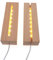 Gotrain Base de exhibición de lámpara de luz LED de madera, color cálido, rectangular, base iluminada de madera para arte de resina de placa de cristal