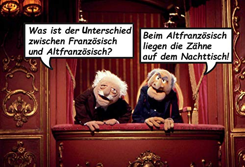 Ontrada Blechschild 12x18cm gewölbt Waldorf Statler Muppets französisch Schild