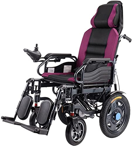 VejiA Elektrischer Rollstuhl, atmungsaktives Sitzkissen, Rückenlehne, neigbar, Stoßdämpfung, faltbar, elektrischer Rollstuhl, Roller für ältere Menschen und Behindert