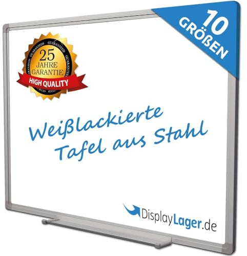 DisplayLager Whiteboard Magnetisch Lackiert - Ideal für Office, Schule, Lehrerzimmer, Küche und Seminarräume, 25 Jahre Garantie (45 cm x 30 cm)