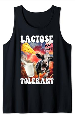 Lactose Tolerant Tolerante A La Lactosa Lechero Camiseta sin Mangas