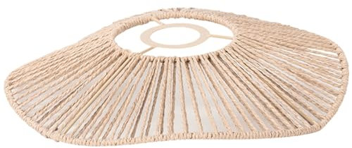 Lampenschirm aus Papierseil, gewebt, 30 cm, Simulation Rattan-Lampenschirm, Retro-Boho-Pendelleuchtenschirm, rustikaler Deckenlampenschirm für Wohnzimmer, Schlafzimmer, Büro, Hotel, Hängelampenschirm,