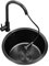 Organizador de Fregadero de Cocina Fregadero de Barra Redonda Negro Fregadero Redondo de Acero Inoxidable Grifo extraíble Negro Fregadero bajo encimera Accesorios incluidos (36 cm)