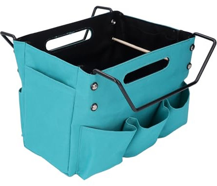 Folding Tool Pouch, Portable Oxford Cloth Ladder Bag 5 Side Pockets Multifunctional Ladder Tool Storage Bag 20KG Capacity Compact Repair Work Tool Organizers for Home Renovation