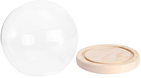 Housoutil Cloche Verre pour Maquette Couvercle Verre Transparent Récipient de Présentation à Monter Soi-même