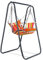 joukares Hammock Chair with Stand, Swing Chair with Stand, Heavy-Duty Swing Stand, Steel Hammock Stand for Indoor Outdoor Patio Yard Garden, Black Black